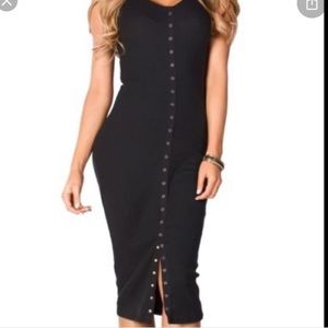 BP snap front cotton midi dress